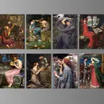 復古名畫 JOHN WILLIAM WATERHOUSE 帆布畫辦公室裝飾禮物家居藝術牆飾 A15-00092