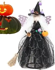 Halloween Witch Tree Topper, Halloween Ornament for Tree, Vista Print Black Witch Ornament Tree Topper, Tree Decoration, Halloween Witch Decoration, Tree Topper Collectible Figurine, Halloween