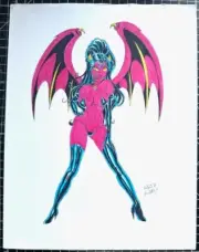 Signed Original Robert Smith Naughty PURGATORI Marker Pinup 8.5X11