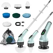 Electric Spin Scrubber with Adjustable Handle, Powerful Shower Cleaner & Bathroom Cleaner, Household & Cleaning Electric Scrubber, Shower Scrubber Electric Cleaning Brush for Floor & Bathroom
