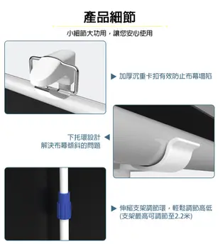 【F.C】4K顯影 100吋 白玻纖支架布幕 免安裝 移動布幕 手拉布幕 投影機 移動式布幕 布幕 (7.8折)