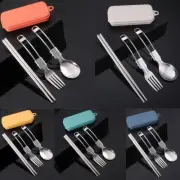 Outdoor Dining Essential Folding Utensil Spoon Fork and Chopsticks Set