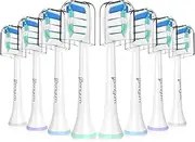 Senyum Replacement Brush Heads for Philips Sonicare, Toothbrush Heads Replacement Compatible with Phillips Sonicare, 8 Pack (Blue)