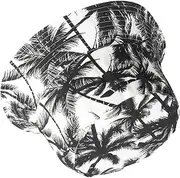 [CATIEBYE] Retro Fisherman Hat Coconut Tree Pattern Breathable Sun Hat for Men Women Ideal for Spring Summer Black
