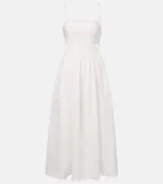 [Zimmermann] Zimmermann Rhiannon scalloped linen midi dress AU 6 white