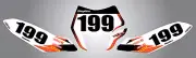 Custom number plates for KTM Freeride 2012 - 2013 Storm Style stickers / decals