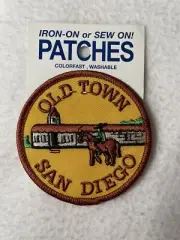 OLD TOWN SAN DIEGO STATE HISTORIC PARK 3” Round Iron On Patch. NEW!