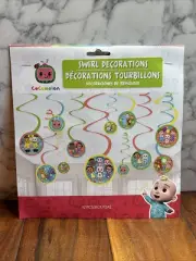 Cocomelon Baby Cute Kids Birthday Party Hanging Swirl Decorations New