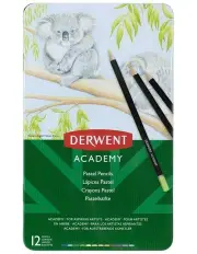 [Derwent] Academy Art and Craft Hexagonal 3.3mm Core Pastel Colour Pencil Tin Set in Multi