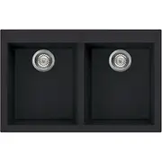 Artusi Granitek Double Bowl Sink - Black