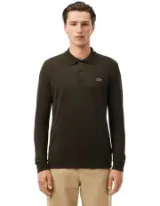 [Lacoste] Essential Long Sleeve Ottoman Polo in Sapwood