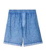 Burberry Equestrian Knight Motif Turn-Up Cuff Shorts S,L,M Blue