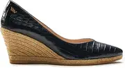 Viscata Roses Espadrille Leather Wedges Spain Handmade 2 ½” Heel Women's Pumps with Soft, Premium Leather Upper and 100% Natural Jute Midsole for All Occasions: Casual, Work, Party