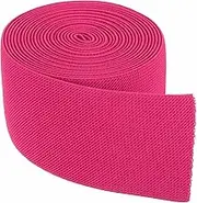 uxcell Elastic Bands for Sewing 7.5cm x 4.6m Rose Red Knit Elastic Spool High Elasticity for Wigs, Waistband, Pants, Craft DIY Projects