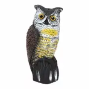 Scare Owl Rotating Head Large 40cm REALISTIC Possum Rodent Bird Pest Deterrent