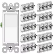15 Amp 120/277V Decora Rocker Light Switch Residential Grade Grounding UL Listed