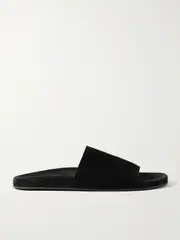[The Row] The Row - Hugh Suede Slides - Black - IT39 IT 39 Black