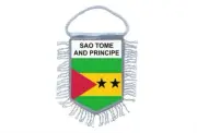 Mini banner flag pennant window mirror cars country banner sao tome principe