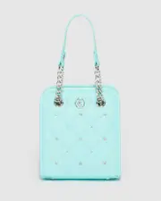 Blue Tadda Stud Tote Bag