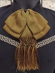 Mexican Charro and Mariachi Black/Gold Adult Bow Tie .Moño Charro/Mariachi