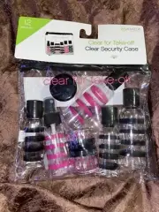 12 Piece Toiletries Travel Set “Clear For Take-off” NWT