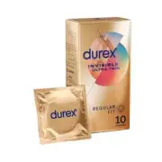 Durex Invisible Ultra Thin Regular Fit 10 Condoms