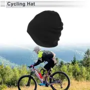 Cycling Hat Keep Warm Tab Black Polar Fleece Fabric 25x19cm 1 Pcs