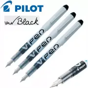 Pilot V Pen Disposable Fountain Pen - Black, Pack of 3