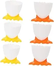 HOMOBABE 6Pcs Adorable Egg Cups for Cute Egg Holders Racks Fun Breakfast Accessories for Home Easy to Clean Stylish Design for Family Meals Parties