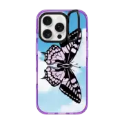iPhone 16 Pro Impact Ring Stand Case MagSafe Compatible BUTTERFLY SKY