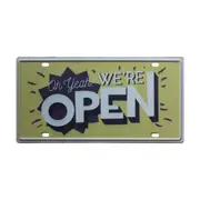 2xtin Sign Oh Yeah! We`re Open Metal Tin Sign Vintage Man Cave 150x300mm