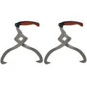 Log Tongs with TPR Handle Heavy Duty Firewood Gripper Tool Set of