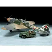 Tamiya 1/48 IL-2 Sturmovik & GAZ-67B Scale Model Set Plastic Used