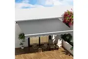 Instahut Retractable Folding Arm Awning Motorised Sunshade 4Mx3M Grey