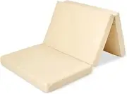 Iris Plaza AHPM3-25D-S Mattress, Single, 3.9 inches (10 cm) Thick, High Resilience Tri-Fold Urethane Mattress, Breathable, Body Pressure Dispersion Mattress, Ivory