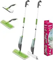 York Floor and Window Cleaner Set - 4-in-1 Spray Mop With 500 ml Tank and 110 cm Telescopic Handle - Spray & Collect Function