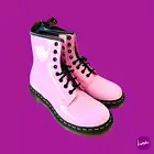 DR MARTENS 1460 Lace Up Boots, Patent Leather, Pale Pink, UK 3/EU 36/US 5