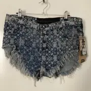 BNWT One Teaspoon Paisley Cut Off Shorts Size 28 M USA 6-8