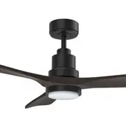Martec Mallorca Mini 42" 3 Blade Smart Wi-Fi DC Ceiling Fan with Remote Control and 20W Tri-Colour LED - Matt Black / Walnut