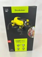 Brookstone BD25W Black Yellow Flight Force Zoom Bee Drone Remote Control