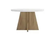 Enid 120cm Round Dining Table - White - White