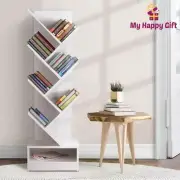 Artiss Bookshelf 7 Tiers Display Tree Book Shelves Storage Bookcase White ECHO