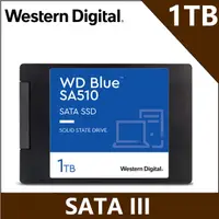 在飛比找PChome24h購物優惠-WD 藍標 SA510 1TB 2.5吋SATA SSD(W