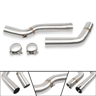Motorcycle Exhaust Connect Middle Link Pipe Tube For Honda CBR1000RR 2004-2007
