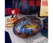 LOYOUTH Halloween cross-border new dragon egg lava base resin luminous dinosaur egg decoration home decoration decoration egg Purple Dragon Egg