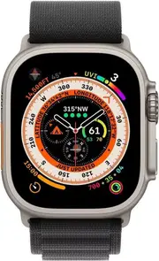 Apple Watch Ultra - 32GB - Titanium-Titanium-Alpine Loop Band-Black - Cellular + GPS - 49mm - Titanium - Titanium - Black - Alpine Loop Band - One Size - Textile - Refurbished (Acceptable Condition)