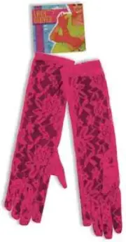 Neon Lace Gloves 80's Retro Fancy Dress Up Halloween Costume Accessory 3 COLORS