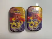 Pokemon TCG Kanto Power Mini Tins (Pikachu & Vulpix - X2) New Factory Sealed