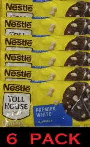 Nestle Toll House PREMIER WHITE Morsels Baking Chocolate Chips 12 oz Bag 6 PACK