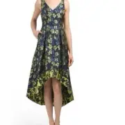NEW Aidan Mattox Floral High-Low A-Line Dress